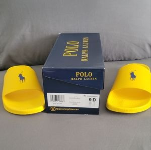 POLO Ralph Lauren Yellow Slides Men's size 9